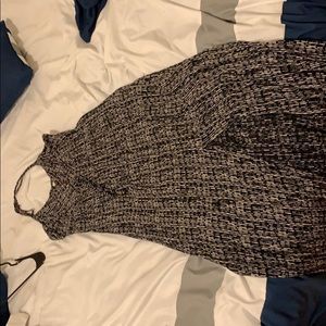 Pattern cross back maxi dress